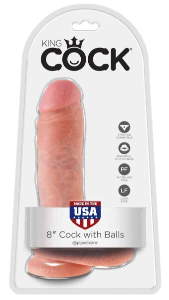 King Cock 8 inch Cock Balls Fl