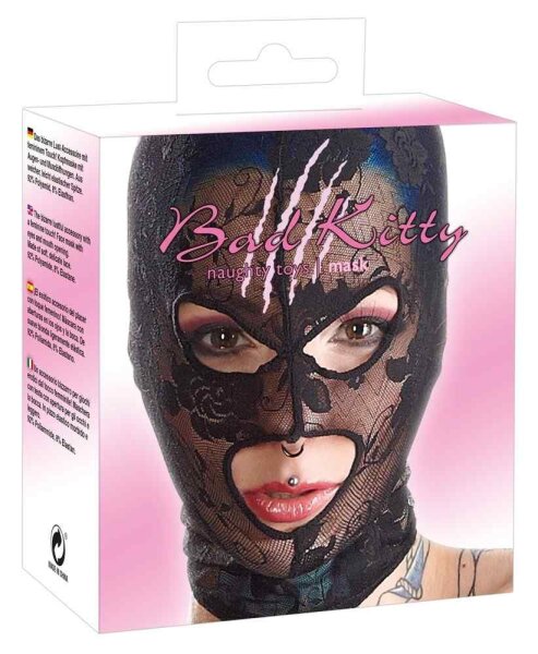 Bad Kitty Kopfmaske schwarz