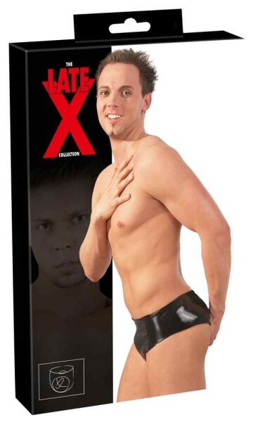 Latex Herren Slip schwarz M/L