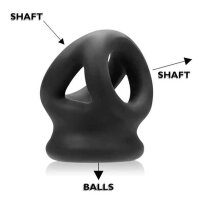 Oxballs Tri-Squeeze Cocksling & Ballstretcher Black Ice