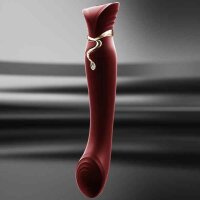 Zalo Queen Set G-Spot Pulsewave Vibrator Wine Red
