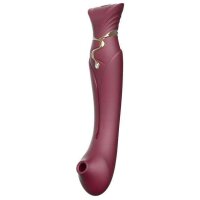 Zalo Queen Set G-Spot Pulsewave Vibrator Wine Red