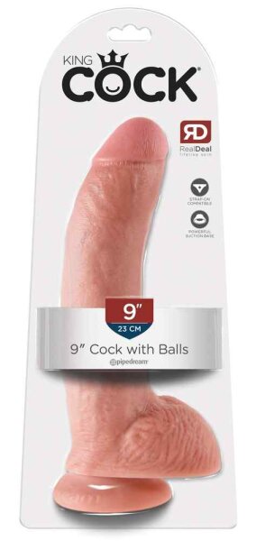 King Cock with Balls Flesh 23cm