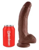 King Cock with Balls Brown 23cm