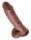 King Cock - with Balls Brown 25,5 cm