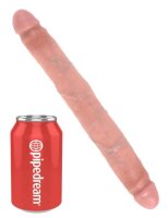 King Cock 12&ldquo; Slim Double Dildo Flesh