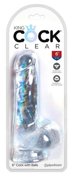 King Cock - Clear Cock with Balls 18cm