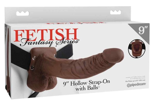 9&ldquo; Hollow Strap-on with Balls