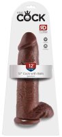 King Cock - with Balls Brown 30,5 cm