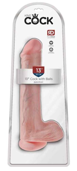 King Cock - with Balls Flesh 33 cm
