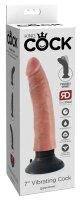 King Cock 7" Vibrating Cock Flesh