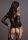 Criss Cross Neck Bodystocking - Black One Size