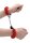 Ouch! - Pleasure HandHandschellen Pl&uuml;sch - rot - Bondage - Fetish