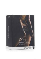 Ouch! - Leder Handschellen - schwarz - Bondage Toys - Fetish