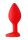 Diamond Heart Butt Plug - Regular - Red