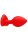 Diamond Heart Butt Plug - Regular - Red