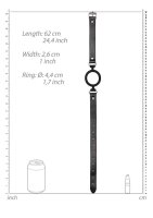 Silicone Ring Gag - With Leather Straps - Black