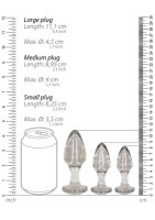 Acrylic Silverchip Butt Plug Set - Silver