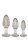 Acrylic Silverchip Butt Plug Set - Silver