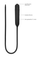 Silcone Vibrating Bullet Plug Extra Long  - Black
