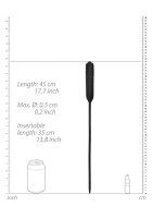Silcone Vibrating Bullet Plug Extra Long  - Black