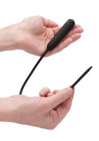 Silcone Vibrating Bullet Plug Extra Long  - Black