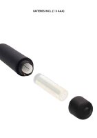 Silcone Vibrating Bullet Plug Extra Long  - Black