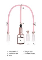 Clitoral Nipple Pump Set Medium Rose Gold