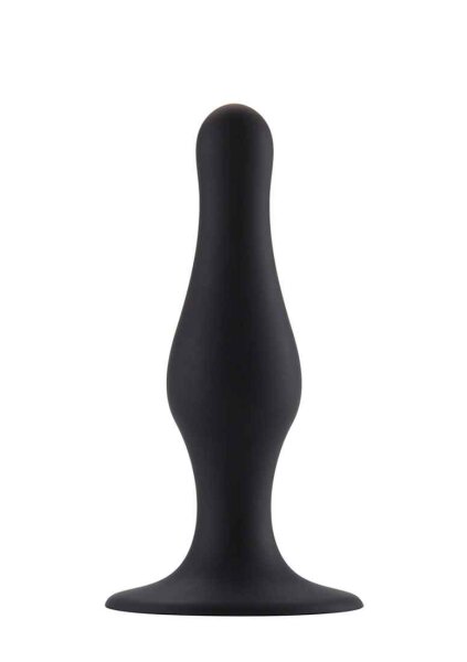 Butt Plug with Suction Cup Medium Black 4,9 cm
