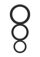 Round CockPenisring Set Black