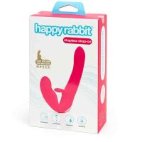 Happy Rabbit - Strapless Strap-On Rabbit Vibe Pink