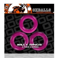 Oxballs Willy Rings 3-pack Cockrings Hot Pink