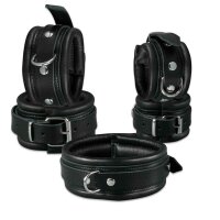 Leather Collar 5 cm Black
