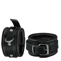 Leather Anklecuffs Black 5 cm
