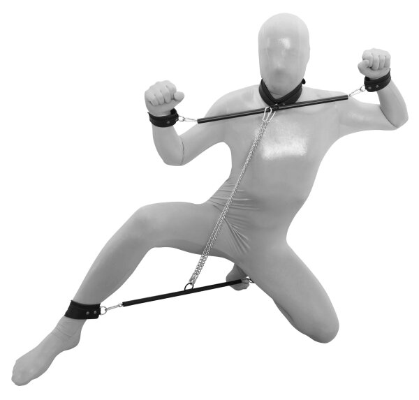 Prisoner`s Bar/Chains Set /w Leather Cuffs