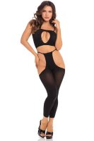 Pink Lipstick - Road Trip 2pc Hotpant Set Black Onesize