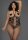 Queen Size Open-Cup Bodystocking - Black
