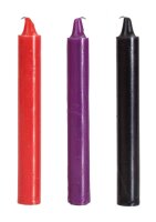 Japanese Drip Candles Set - Black Red Purple - 181 g