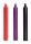 Japanese Drip Candles Set - Black Red Purple - 181 g