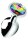 Rainbow Prism Gem Anal Plug - Medium - Silver 3,3 cm