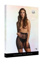 High-Waist Fischnetz Rock schwarz One Size