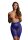 High-Waist Fishnet Skirt Blue One Size