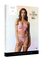2er Set Bustier mit Highwaist-Strapsslip pink Batik One Size