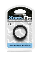 #12 Xact-Fit Cockring 2-Pack Black