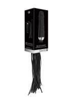 Black Whip with Realistic Silicone Dildo Black
