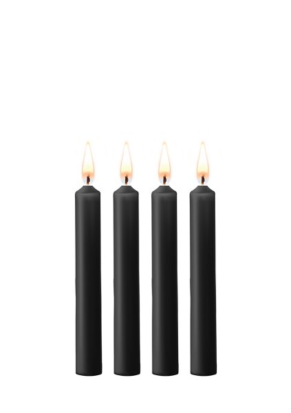 Shots small Teasing wax candles 4 pieces black
