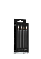 Shots small Teasing wax candles 4 pieces black