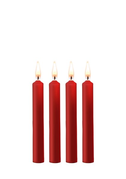 Shots small Teasing wax candles 4 pieces red