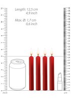 Shots small Teasing wax candles 4 pieces red