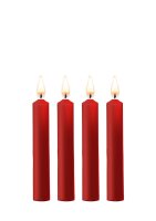 Shots small Teasing wax candles 4 pieces red